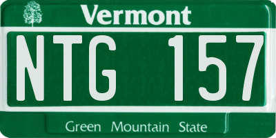 VT license plate NTG157