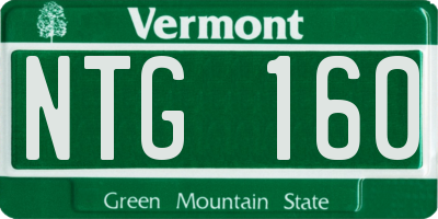 VT license plate NTG160