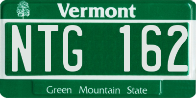 VT license plate NTG162