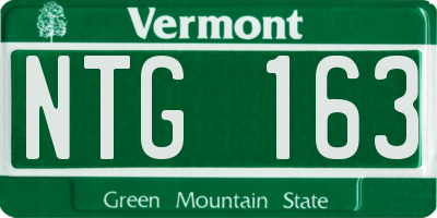 VT license plate NTG163