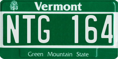 VT license plate NTG164