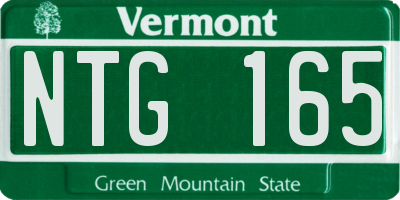 VT license plate NTG165