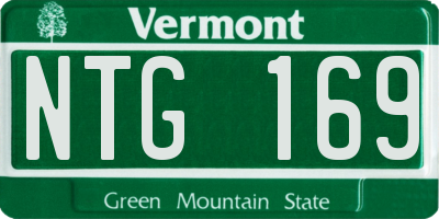 VT license plate NTG169