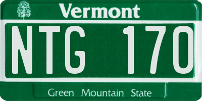 VT license plate NTG170