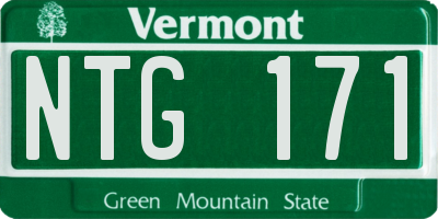 VT license plate NTG171