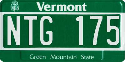VT license plate NTG175
