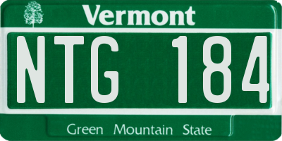 VT license plate NTG184