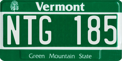 VT license plate NTG185