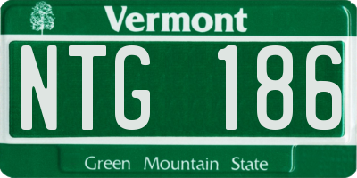 VT license plate NTG186