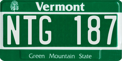 VT license plate NTG187