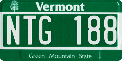 VT license plate NTG188