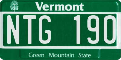 VT license plate NTG190