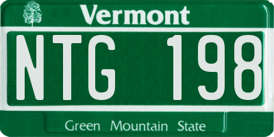VT license plate NTG198