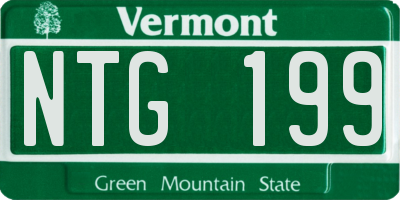 VT license plate NTG199