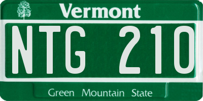 VT license plate NTG210