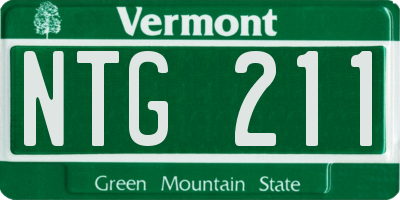 VT license plate NTG211
