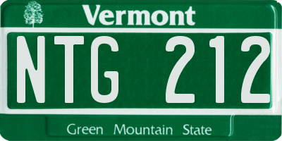 VT license plate NTG212