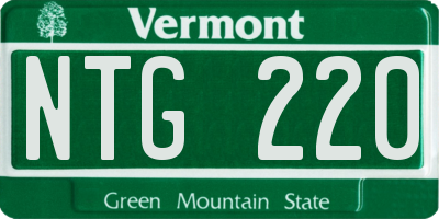 VT license plate NTG220
