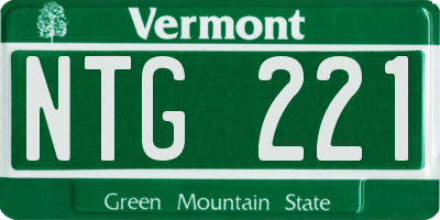 VT license plate NTG221