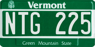 VT license plate NTG225