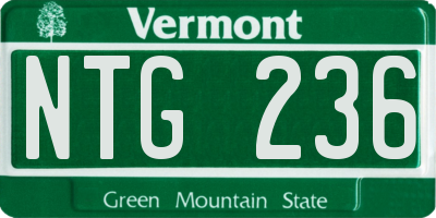 VT license plate NTG236
