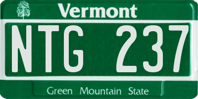 VT license plate NTG237
