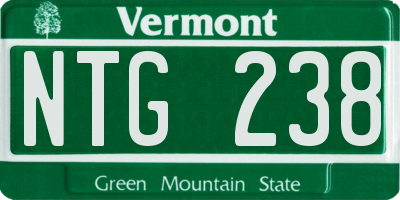 VT license plate NTG238