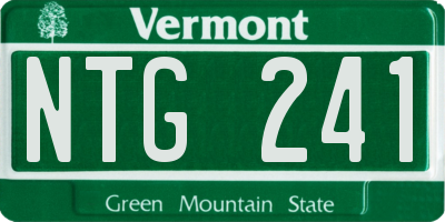 VT license plate NTG241