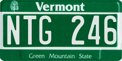 VT license plate NTG246