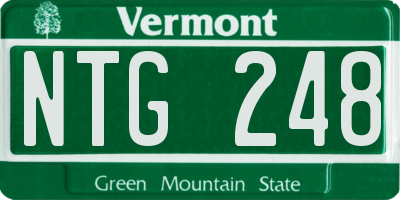 VT license plate NTG248