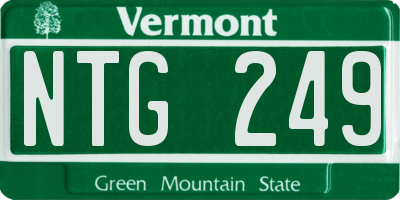 VT license plate NTG249