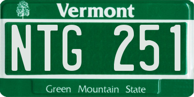 VT license plate NTG251