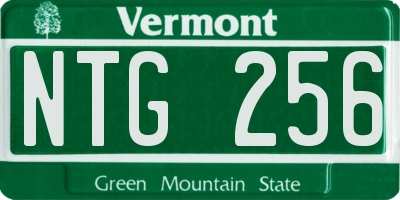 VT license plate NTG256