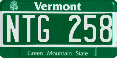 VT license plate NTG258