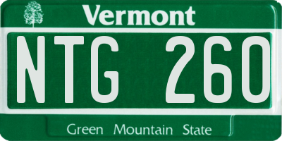 VT license plate NTG260