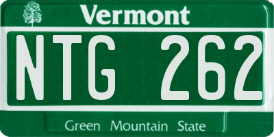 VT license plate NTG262