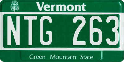 VT license plate NTG263