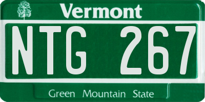 VT license plate NTG267