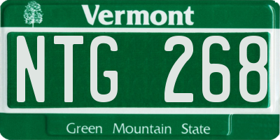 VT license plate NTG268