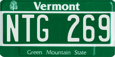 VT license plate NTG269