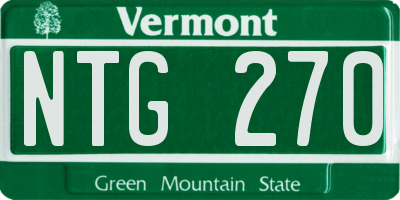 VT license plate NTG270