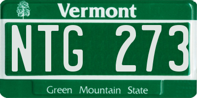 VT license plate NTG273