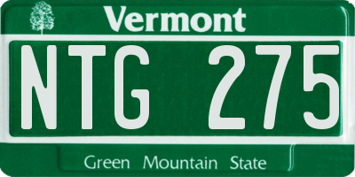 VT license plate NTG275
