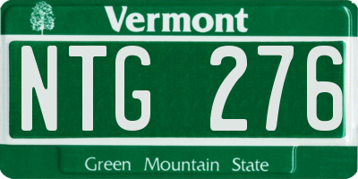 VT license plate NTG276