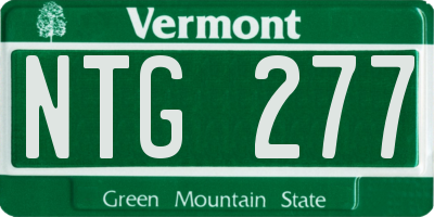 VT license plate NTG277