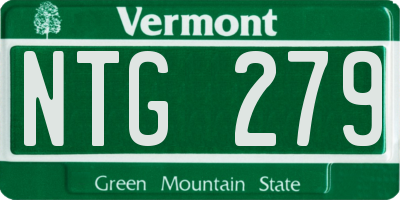 VT license plate NTG279