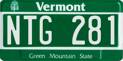 VT license plate NTG281