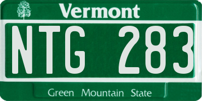 VT license plate NTG283