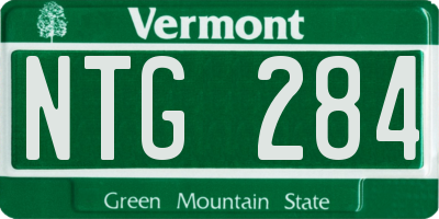 VT license plate NTG284