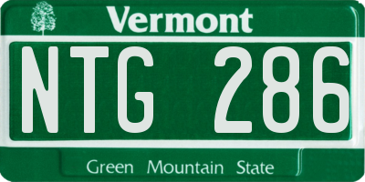 VT license plate NTG286